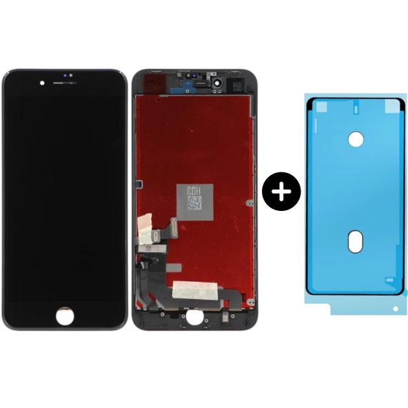 iPhone 8 Plus Uyumlu HK Lcd Ekran Dokunmatik Siyah + Sıvı Ve Toza Dayanıklılık Bandı ürün görseli 1