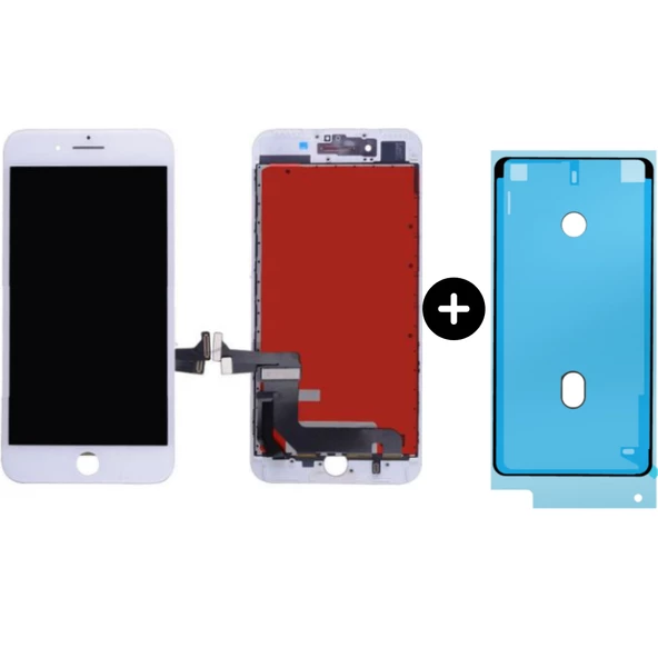 iPhone 8 Plus Uyumlu A Kalite Lcd Ekran Dokunmatik Beyaz + Sıvı Ve Toza Dayanıklılık Bandı ürün görseli 1