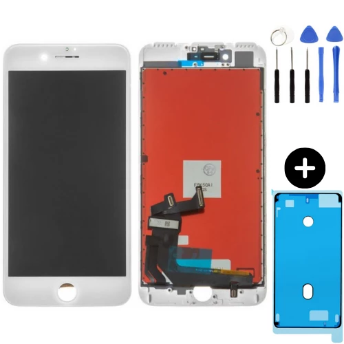 iPhone 7 Plus Uyumlu HK Lcd Ekran Dokunmatik Beyaz + Montaj Seti ürün görseli 1