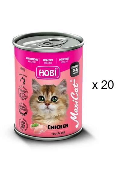 Hobi Maxicat Tavuklu Yavru Kedi Konservesi 400 Gr (20 Adet) ürün görseli 1
