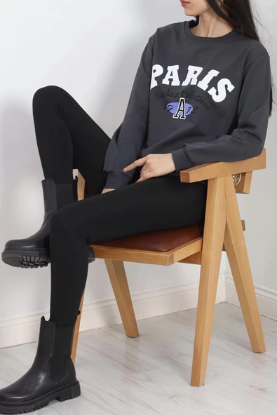 2 İplik Sweat Antrasit - 20086.1865. - Resim 7