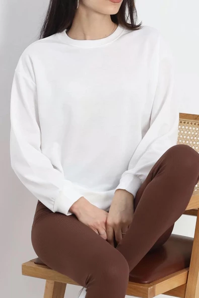 Basic Sweat Ekru - 204691.1778. - Resim 4