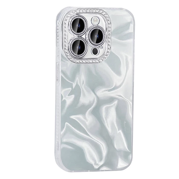 Gpack Apple iPhone 14 Pro Max Kılıf Parlak Taş Detaylı Airbagli Esila Kapak ürün görseli 1