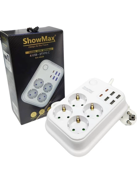 Showmax SH-4629 Termal Akım Korumalı 2 Metre Priz ürün görseli 1