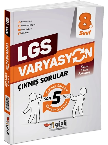 Lgs Varyasyon Son 5 Yıl Konu Konu Çıkmış Sorular Gizli Yayınları ürün görseli 1
