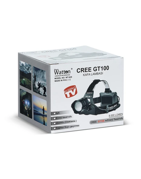 Watton WT-628 GT100 Led Şarjlı Kafa Lambası - Resim 5