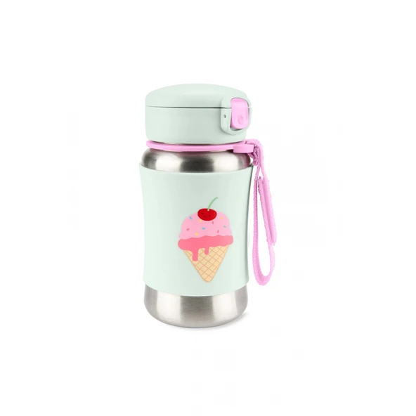 Skip Hop Zoo Pipetli Paslanmaz Çelik Suluk 350 Ml Dondurma ürün görseli 1