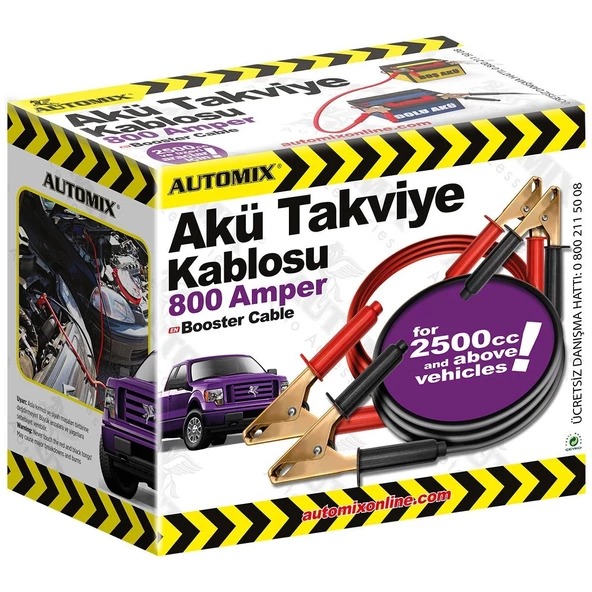 AUTOMİX 44413 AKÜ TAKVİYE KABLOSU 800 AMPER ürün görseli 1