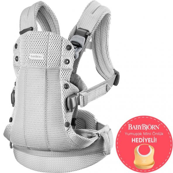 BabyBjörn Kanguru Harmony 3D Mesh / Silver - Resim 7