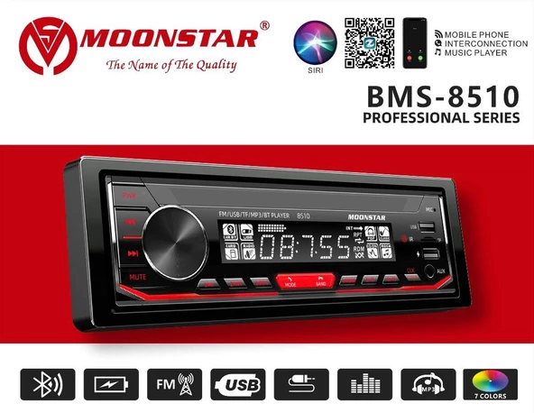 OTO TEYP 4x45w Bt/usb/sd/fm/aux BMS-8510 ürün görseli 1