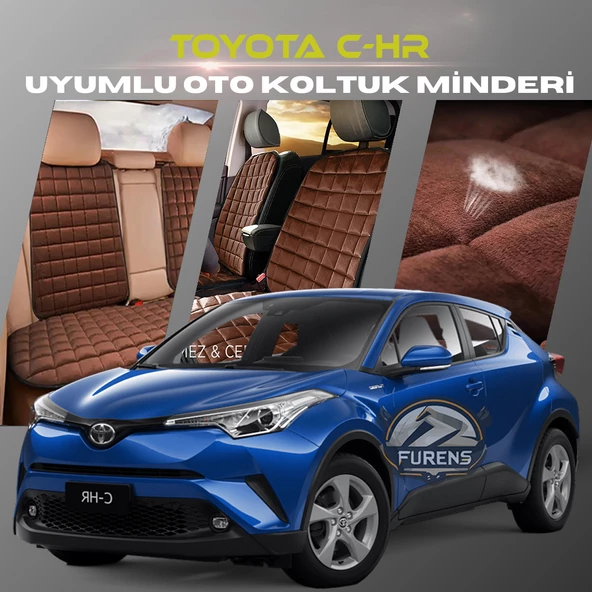 Toyota CH-R Kahverengi Renk Tay Tüyü Cepli & Terletmez Sırtlı Oto Koltuk Minder Seti - Koltuk Koruma Kılıfı (ÖN & ARKA TAM SET) ürün görseli 1