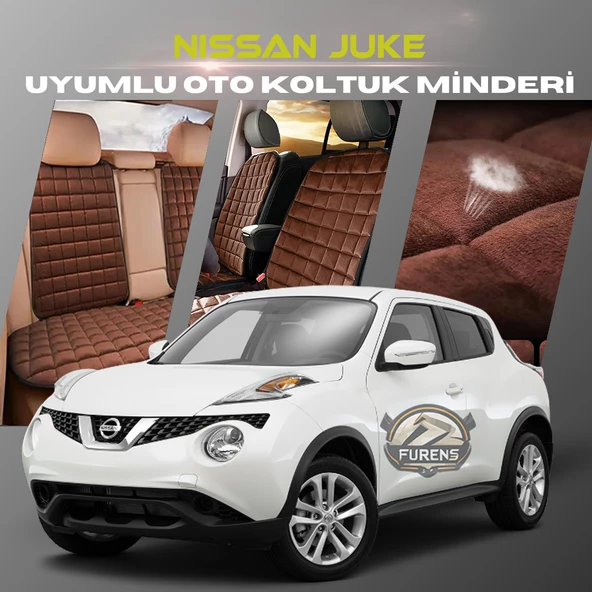 Nissan Juke Kahverengi Renk Tay Tüyü Cepli & Terletmez Sırtlı Oto Koltuk Minder Seti - Koltuk Koruma Kılıfı (ÖN & ARKA TAM SET) ürün görseli 1