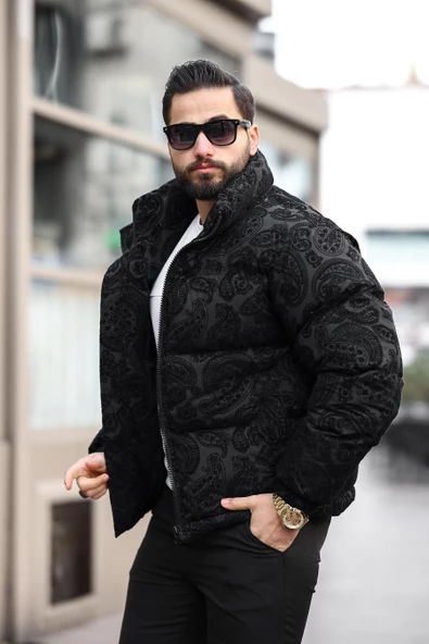 ERKEK DİK YAKA KIŞLIK FLOK MONT ürün görseli 1