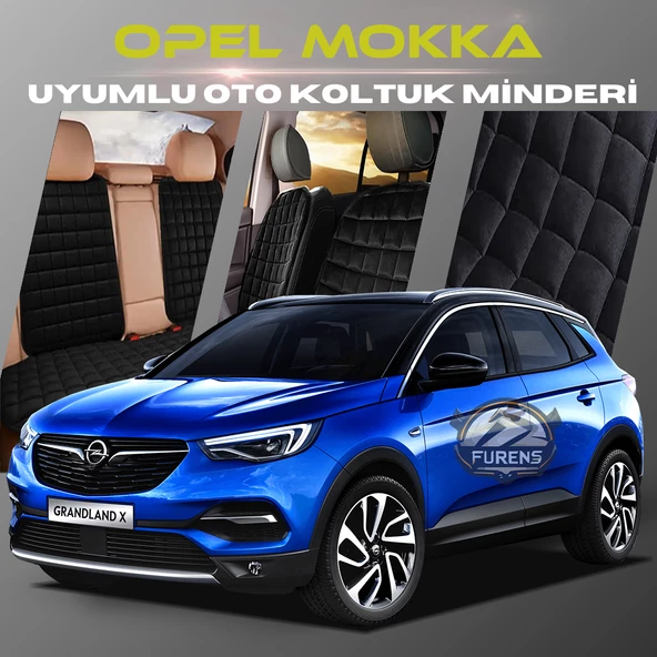 Opel Mokka Siyah Renk Tay Tüyü Cepli & Terletmez Sırtlı Oto Koltuk Minder Seti - Koltuk Koruma Kılıfı (ÖN & ARKA TAM SET) ürün görseli 1