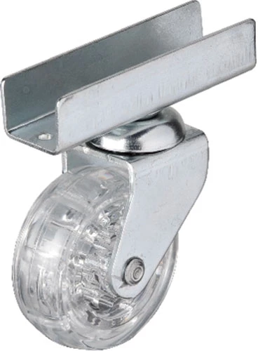 Hts 327 - 50x20 mm Şeffaf Makaralı Uzun U Tablalı Teker 4 Adet ürün görseli 1