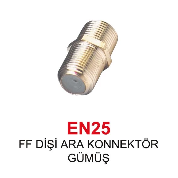 FF DİŞİ ARA KONNEKTÖR FİŞ GÜMÜŞ ürün görseli 1