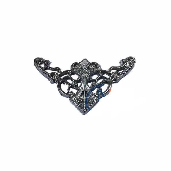 Dekoratif Köşe Süsü, Köşelik - Küçük, 19x34mm, Nikel, 100 Adet ürün görseli 1