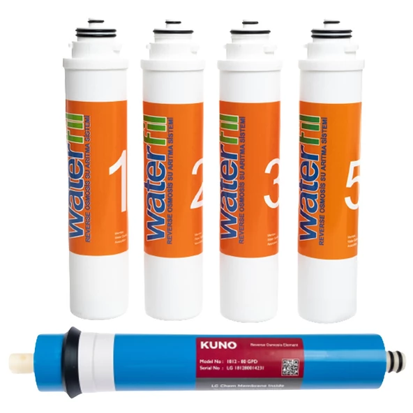 Waterlife Uyumlu Filtre 5 'li LG Mebran Set Waterlife Su Arıtma Filtresi ürün görseli 1