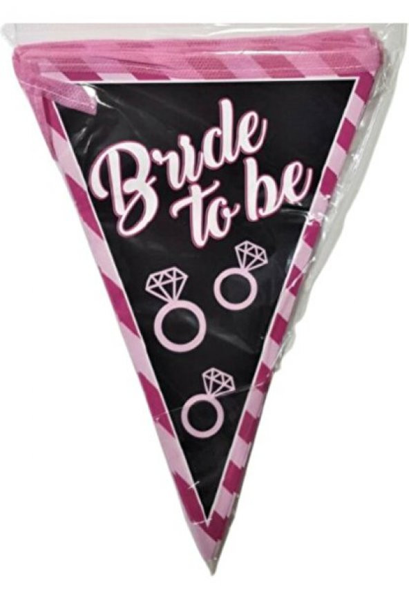 BRİDE TO BE FLAMA SİYAH PEMBE 150 CM ürün görseli 1