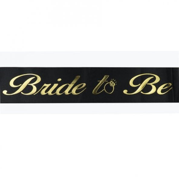 BRİDE TO BE SİYAH GOLD KUŞAK 150 CM ürün görseli 1