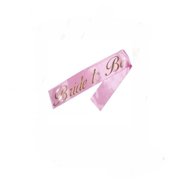 BRİDE TO BE KUŞAK PEMBE GOLD 150 CM ürün görseli 1