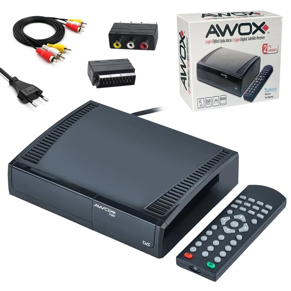 AWOX LOGİX Kasalı Mini Uydu Alıcı Dijital Scart + Rca ürün görseli 1