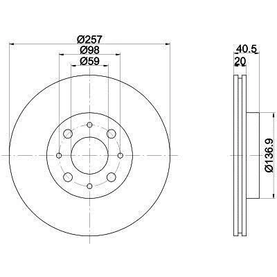 Fiat Palio Ön Fren Disk (1996-2012) 1.4, 1.2, 1.6, 1.3 JTD 46423415 ürün görseli 1