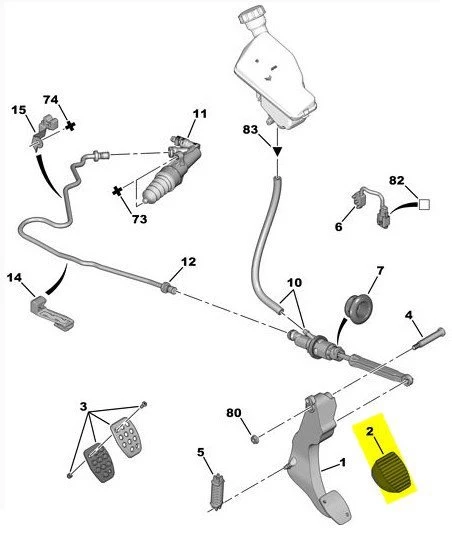 Citroen Ds4 Gaz Pedal Lastik (2011-2015) 1.6 VTI 213028 ürün görseli 1