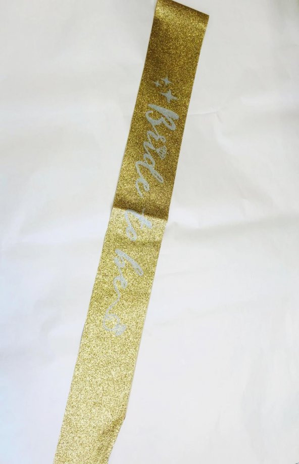 BRİDE TO BE KUŞAK GOLD 150 CM ürün görseli 1