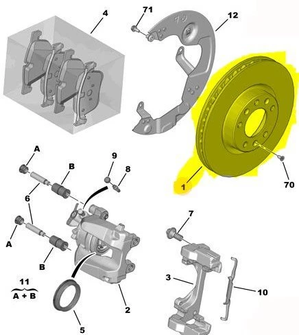 Citroen C4 Picasso Ön Fren Disk (2013-2019) 1.6 HDI 9805961480 ürün görseli 1