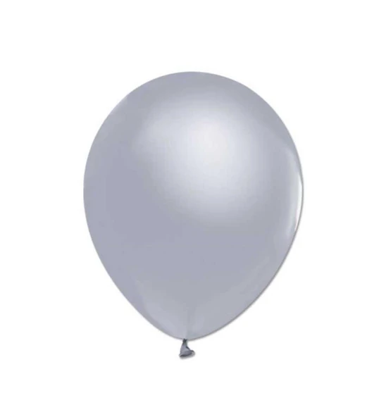BALONEVI BALON 12 ınc METALIK SILVER GUMUS 100 LU ürün görseli 1