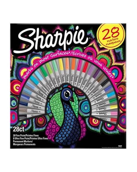Sharpie Permanent Marker 28li Kutu Tavus Kuşu 1333 ürün görseli 1