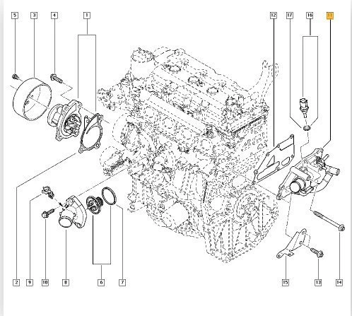 Renault Fluence Termostat (2013-2016) 1.6 110601KA1A ürün görseli 1