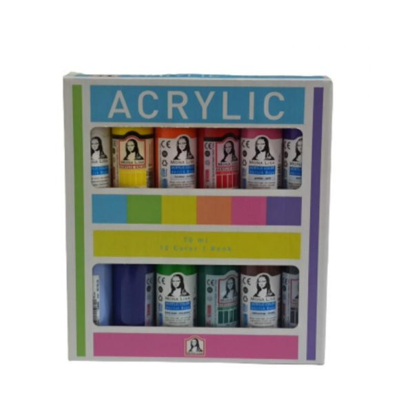 SUDOR AKRILIK BOYA 12x70ML BULUT MAVI SD150-X13 ürün görseli 1