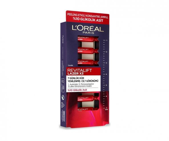 Loreal Revitalift Lazer 7 Günlük Kür Peeling Etkili Ampul 7X1ML ürün görseli 1