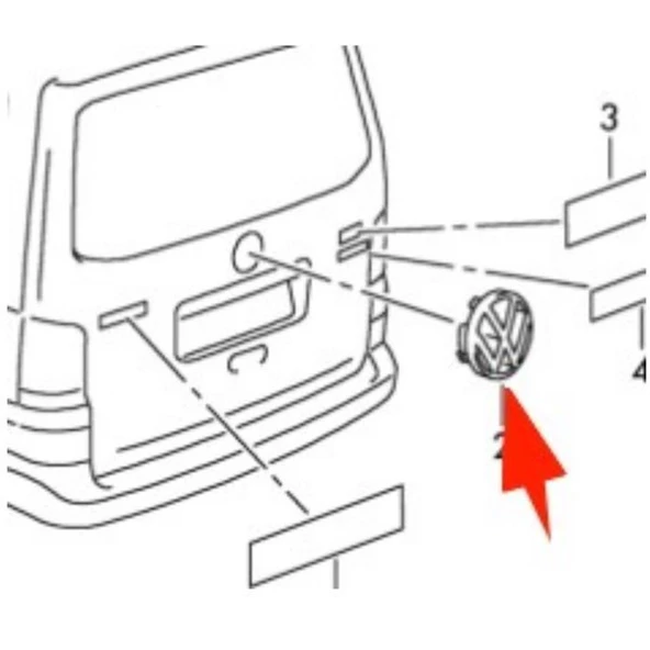 Volkswagen Caddy Bagaj Kaput Yazi/Arma (2003-2012) 2.0 SDI, 1.9 TDI 2K0853630B ürün görseli 1