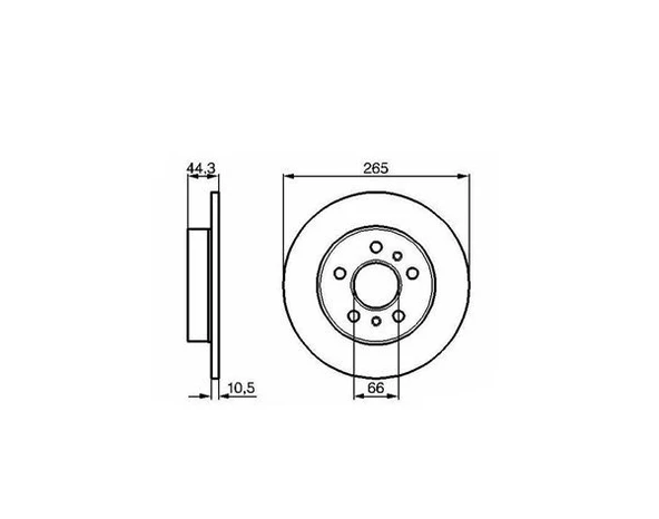 Renault Laguna Arka Fren Diski (1994-2002) 2.0 7701207295 ürün görseli 1