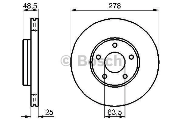 C-Max Ön Fren Disk (2003-2011) 1.6 TDCI DURATORG, 1.6 L DURATEC Tİ-VCT  AV611125BB ürün görseli 1