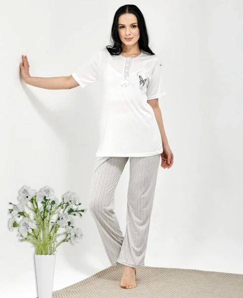 HF Club 3108 Kadın Kısa Kol Pijama Takımı ürün görseli 1