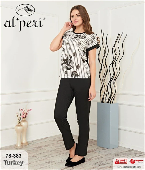 Alperi 78-383 Kısa Kol Bayan Pijama Takımı ürün görseli 1