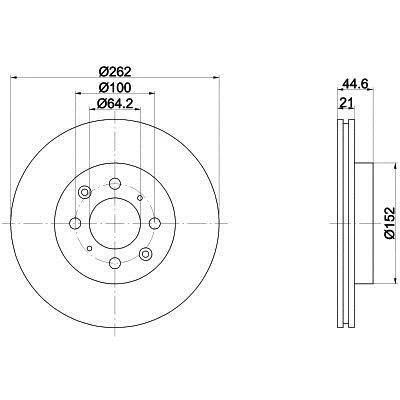 Honda Civic Ön Fren Disk (1996-2006) 1.6, 1.4 45251SK7A10 ürün görseli 1