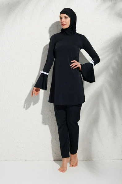 Pierre Cardin 191934 Uzunkollu Kolu Volanlı Tesettür Mayo ürün görseli 1