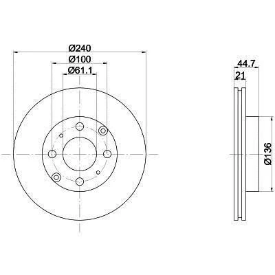 Honda Civic Ön Fren Disk (1992-1998) 1.5, 1.4 45251SR3A10 ürün görseli 1