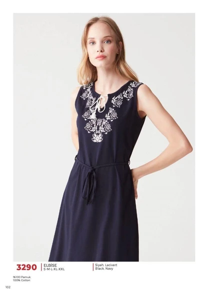 Mod Collection 3290 Kolsuz Kadın Elbise - Resim 2