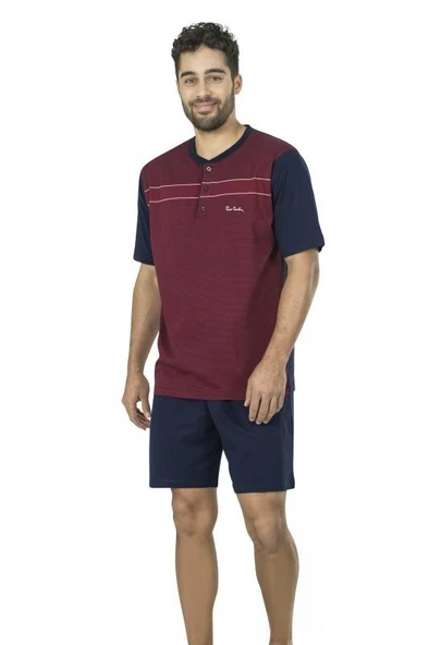 Pierre Cardin 5452 Erkek Pamuk Jakarlı 3'lü Pijama Takım ürün görseli 1