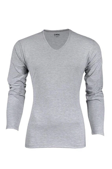 Yıldız Premium Erkek Pamuklu Likralı İnce Teri Emer V Yaka Uzun Kollu Body Sweatshirt ürün görseli 1