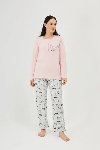 HF Club 2115 Kadın Uzun Kollu Pijama Takımı ürün görseli 1