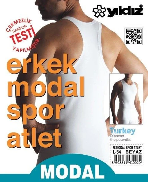 Yıldız 78 Erkek Modal Rambo Atlet Beyaz - Resim 3