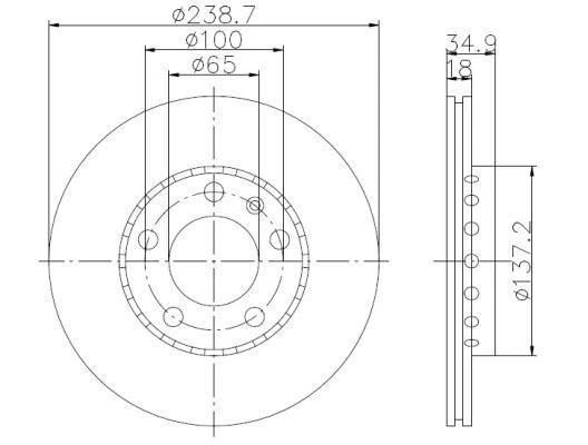 Skoda Fabia Ön Fren Disk (2004-2007) 1.2 6Q0615301A ürün görseli 1