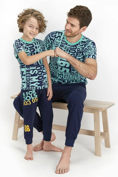 Roly Poly 2371 Freedom Genç Erkek Kısa Kol Pijama Takımı ürün görseli 1